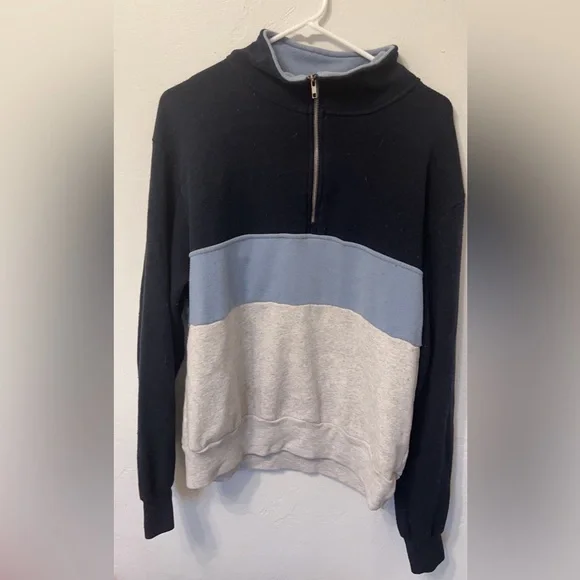 Brandy Melville Blue Quarter Zip - Picture 2 of 4